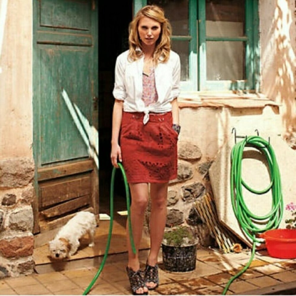 Anthropologie Yoana Baraschi Tomato Pocking Skirt - Picture 2 of 16